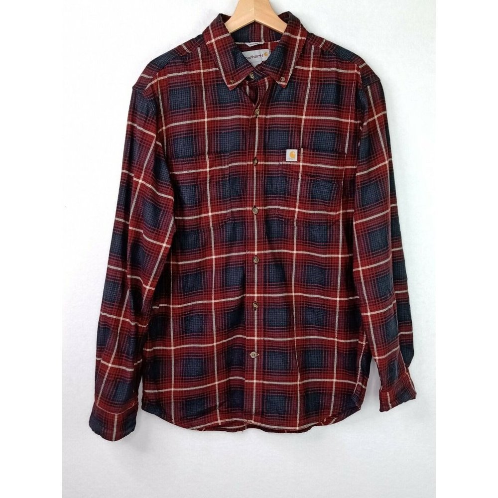 Carhartt Men's Small Relaxed Fit Plaid Shirt
